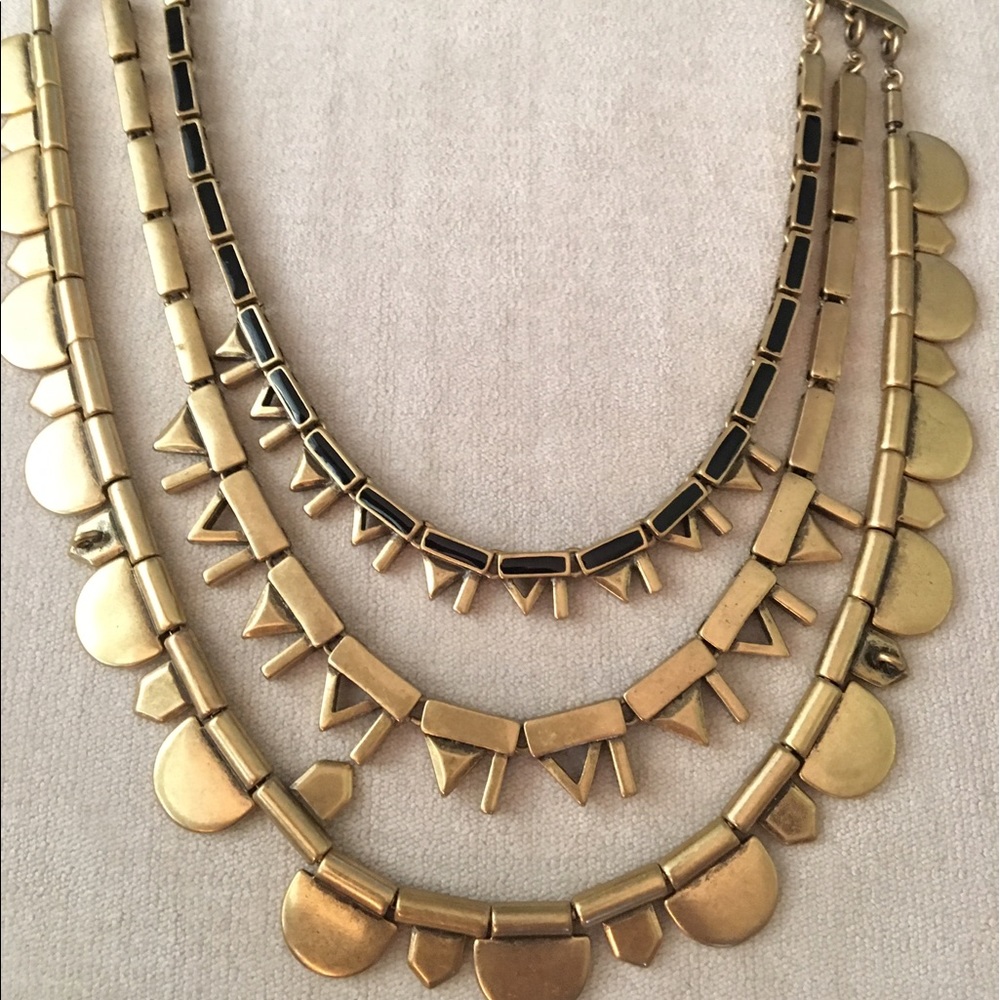 Stella and Dot gold multi necklace