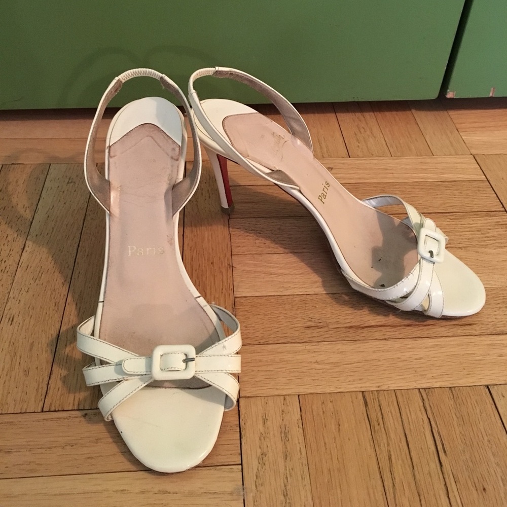 White Patent Leather Christian Louboutin Sandal