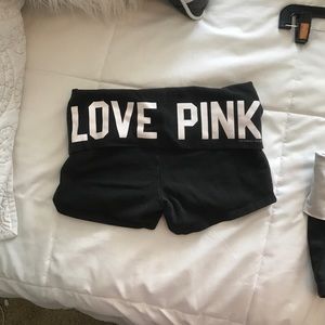 TWO pairs of Love Pink shorts