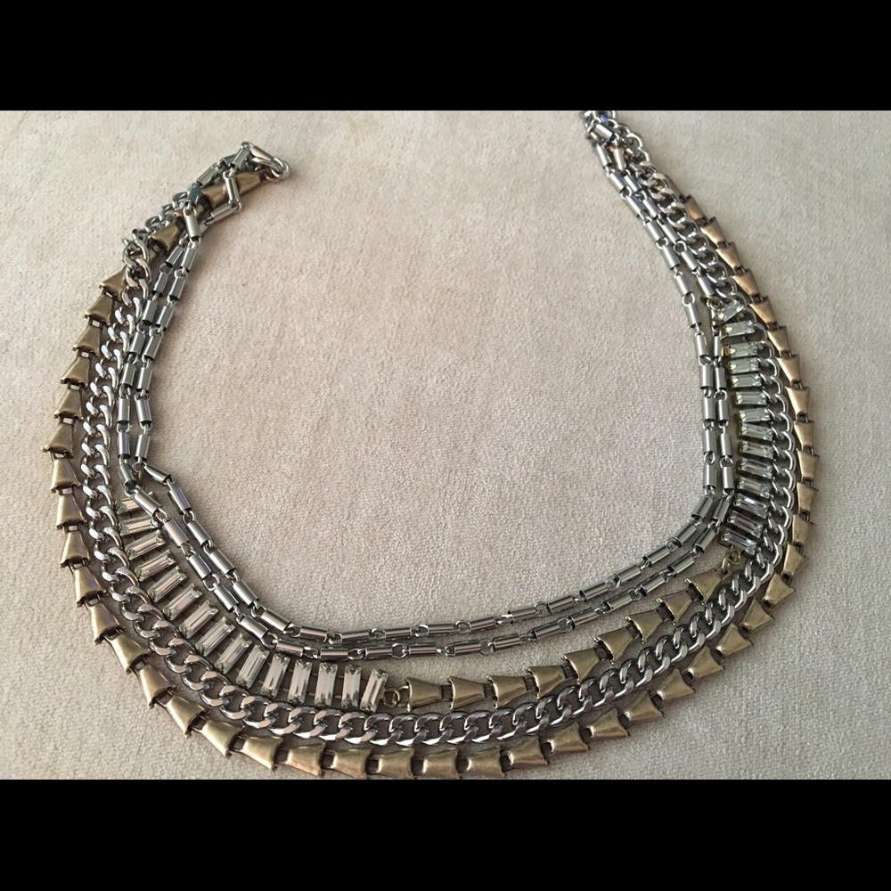 Stella and Dot gold and silver necklace