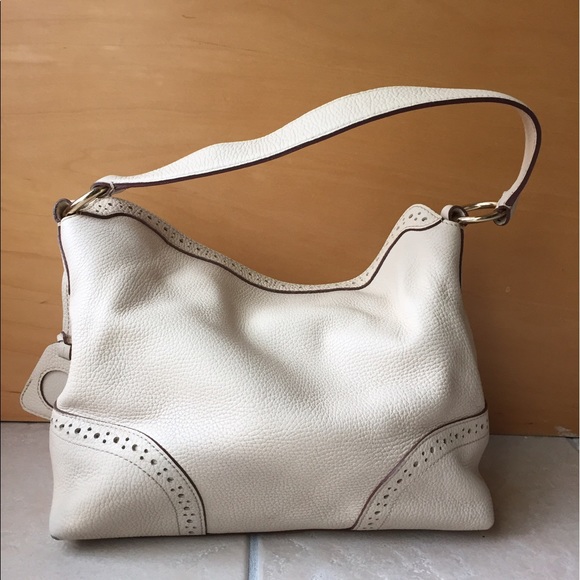 Dooney and Bourke Cream Pebbled Leather Bag - Picture 2 of 7