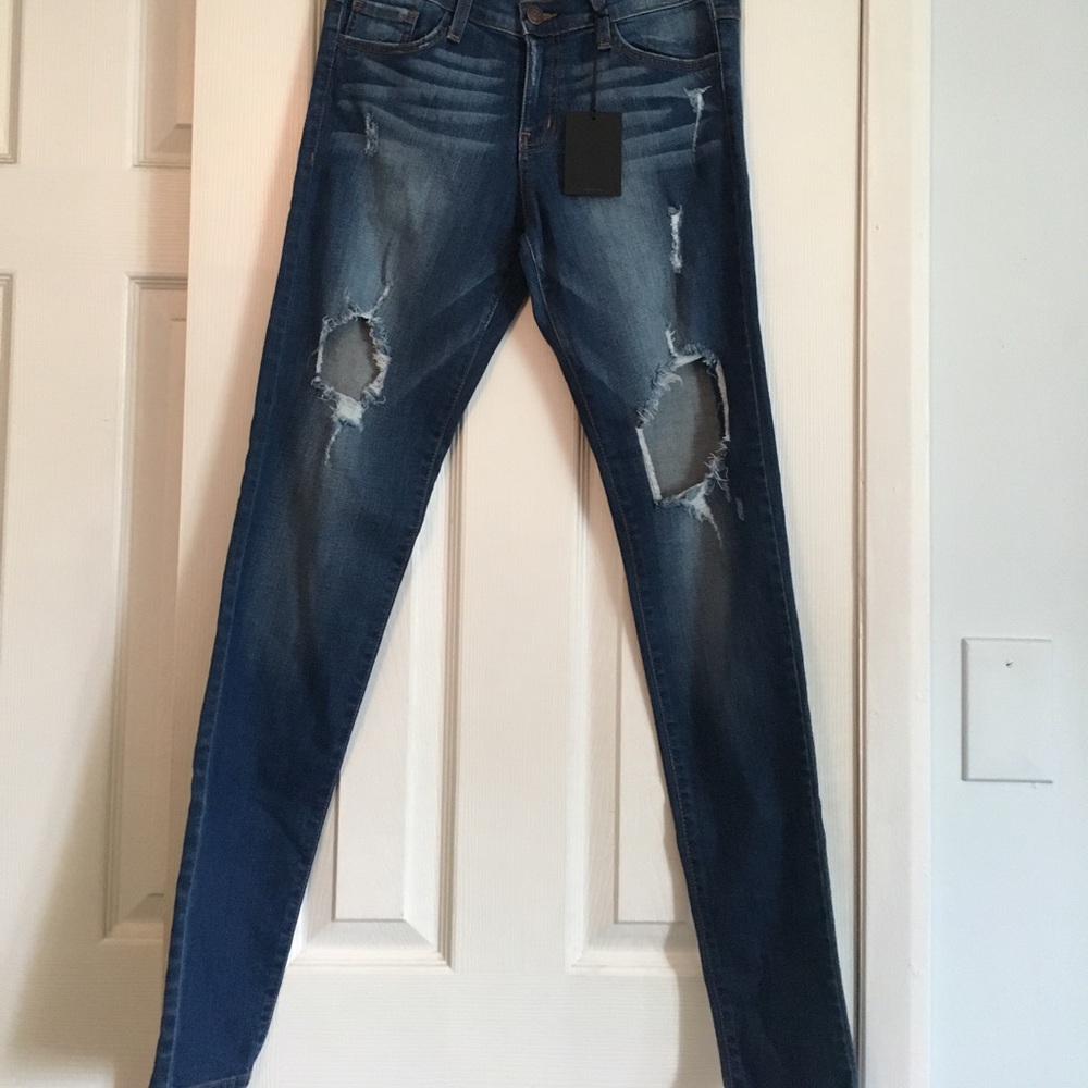 Flying Monkey Distressed Skinny Jeans