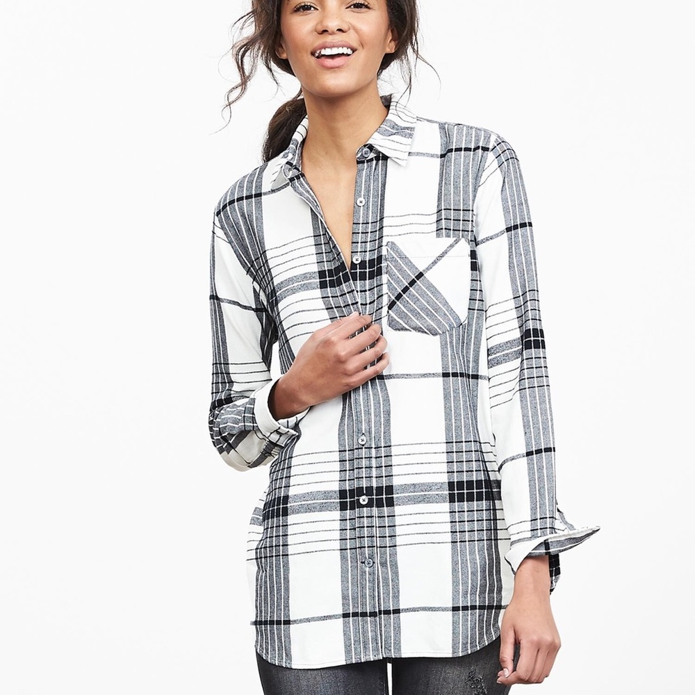 Soft Wash Bold Plaid Boyfriend Shirt