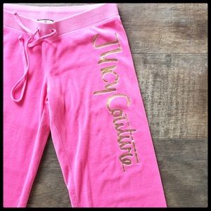 Bright Pink Juicy Couture Velour Pants