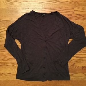 Express Gray Boyfriend Cardigan