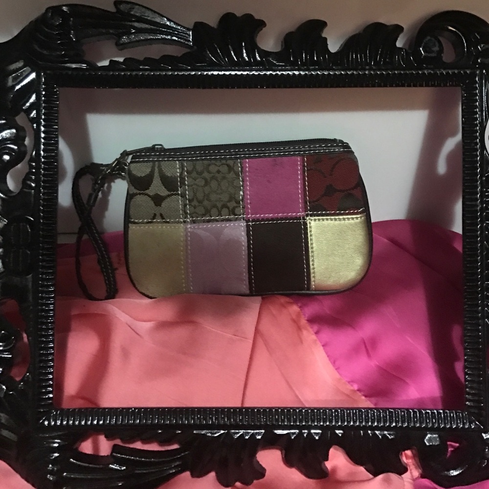 Coach wristlet colorful