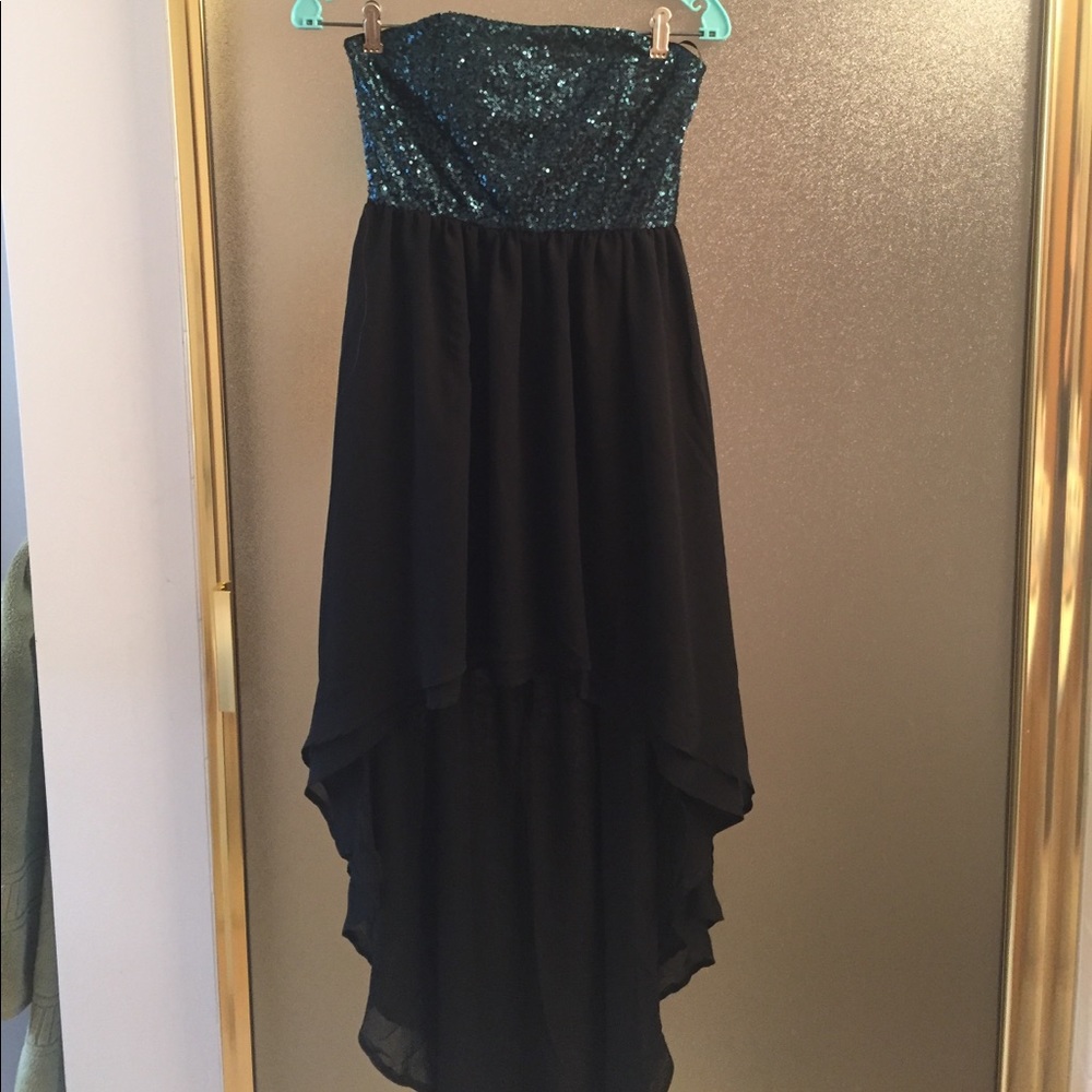 Sequin Bustier High Low Dress