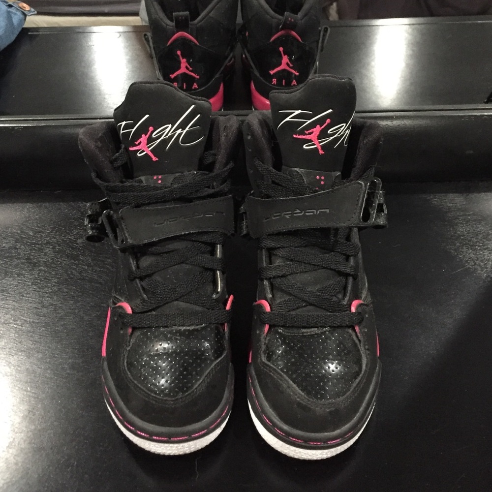 Black & Pink Jordan's