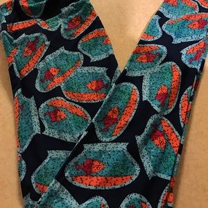 LuLaRoe New TC Goldfish Fish Bowl leggings