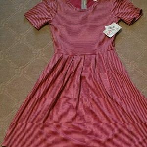 NWT LuLaRoe Amelia small red and white