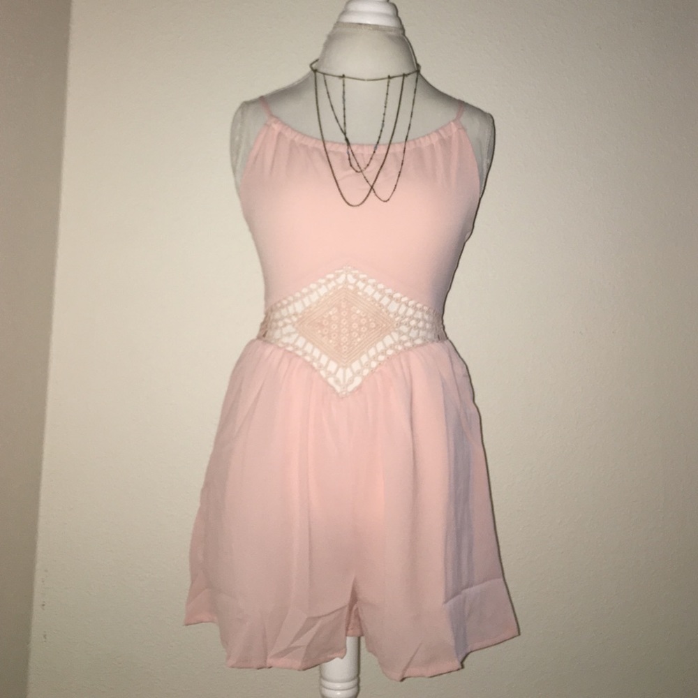 Crochet Front Detail Romper