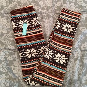 NWT trufit fur lined fall/winter leggings