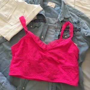 Hollister bralette hot pink