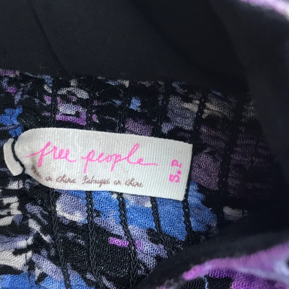 Free People "Some Like It Hot" Cutout Top Midnight - Picture 3 of 4