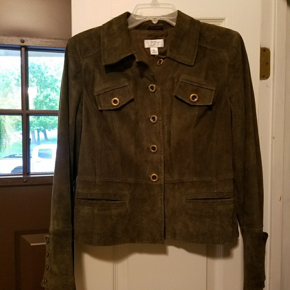 Suede military style jacket