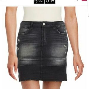 J Brand Deconstructed Black Jeans Mini NWOT