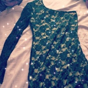 One sleeve lace dress