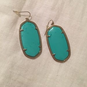 Kenda Scott "Danielle" earrings. Gold & Turquoise