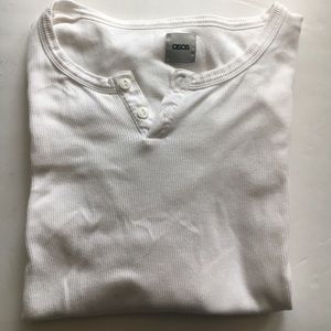 3/4 Sleeve White Ribbed ASOS shirt