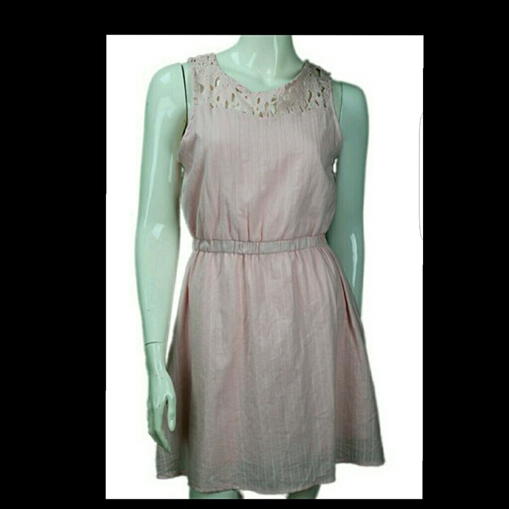 🆕Linen lace neckline casual dress