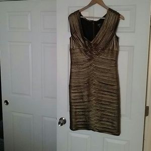 Sexy gold/bronze Tadashi dress