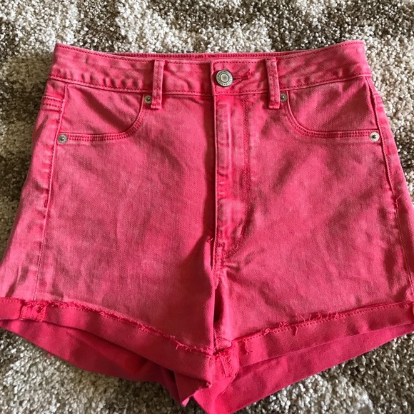 EUC AEO High Waisted Denim Shorties - Picture 2 of 5