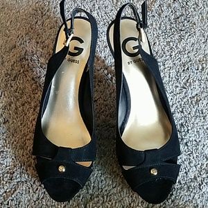 Guess suede black heels