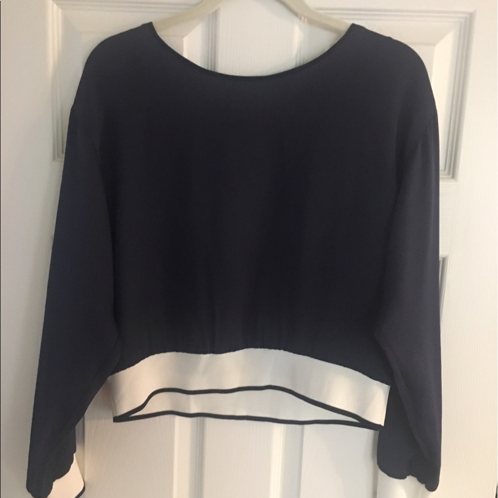 THEORY TOP. Navy. Size medium