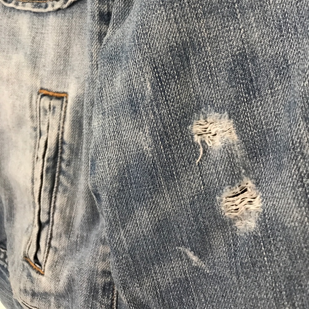 Distressed denim jacket - Picture 7 of 8