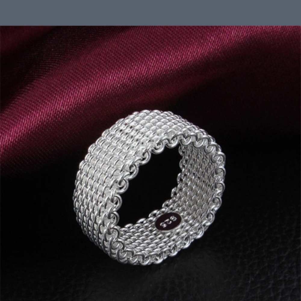 925 Silver Woven Mesh Ring