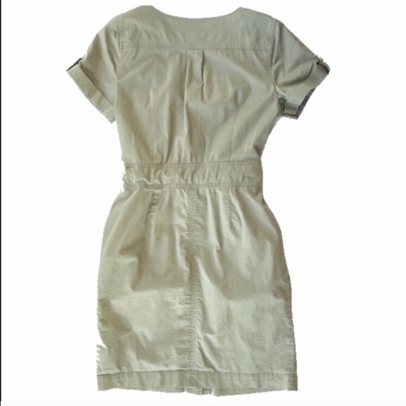 Light Khaki green military inspired dress - Picture 2 of 3