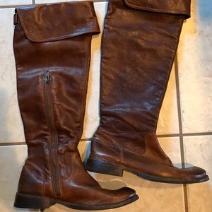 Frye tall brown boots