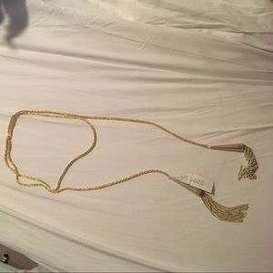 Kendra Scott gold tassel wrap around necklace