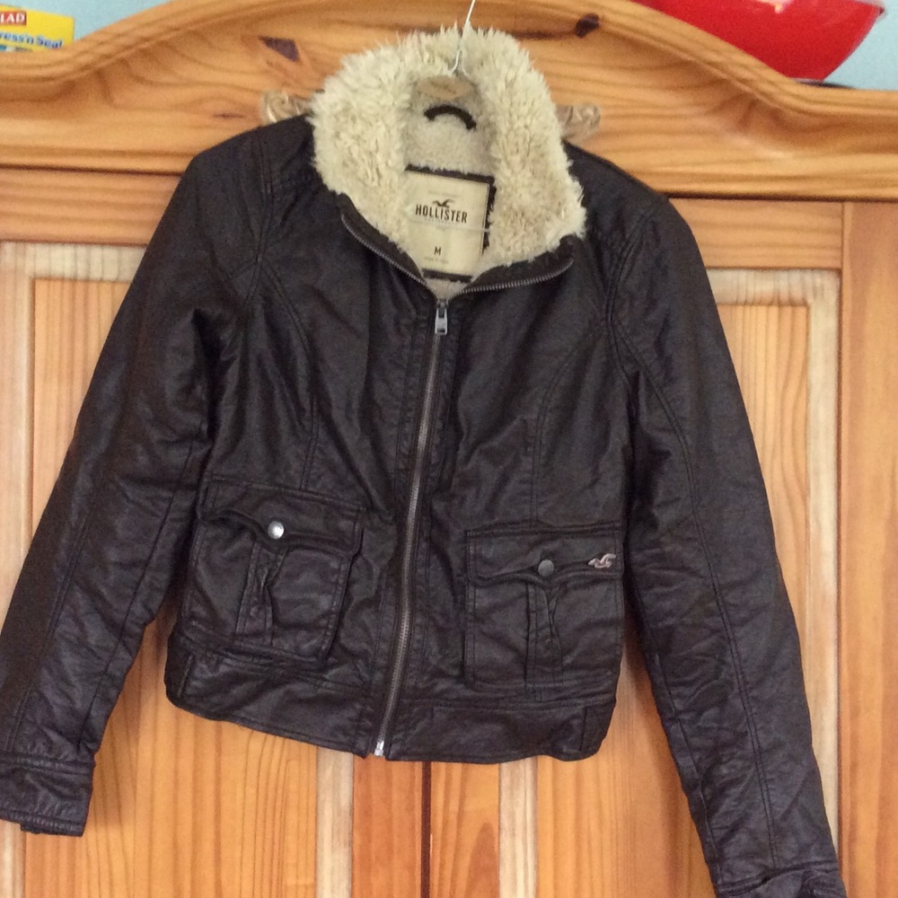Hollister women's leather jacket