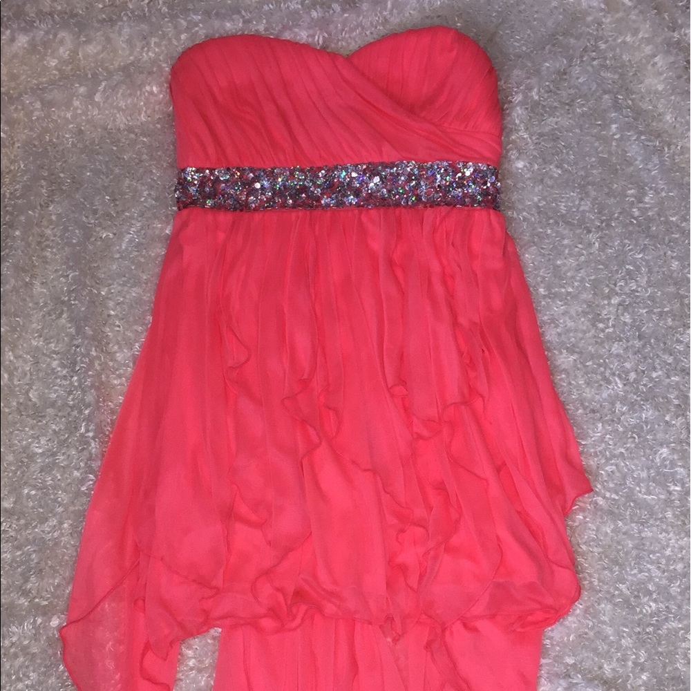 Coral cocktail dress