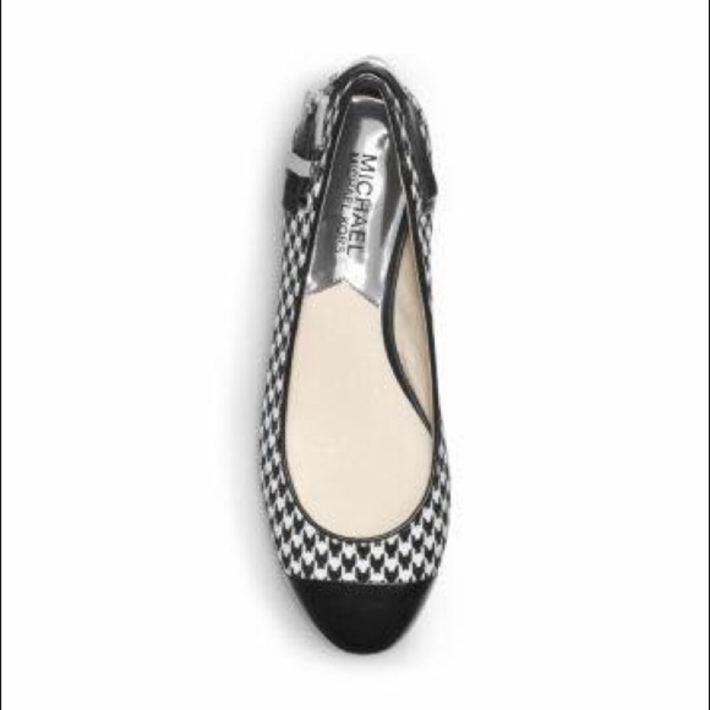 Michael Kors black& white calf hair flats.new