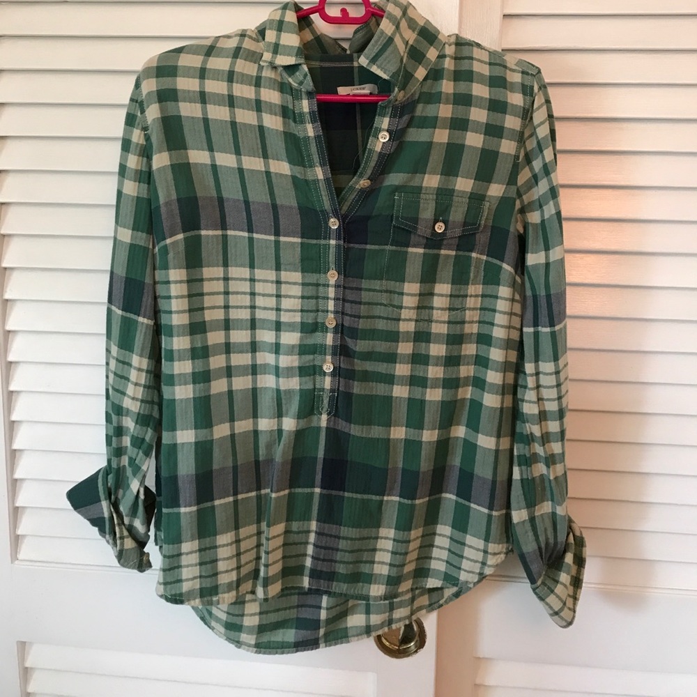 Plaid j.crew shirt