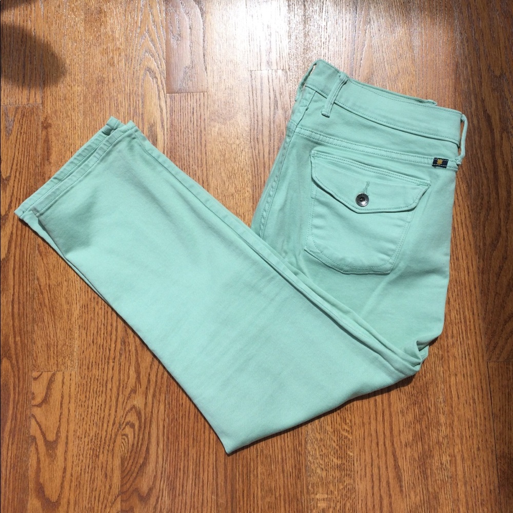LUCKY BRAND 🍀 Sweet n' Crop mint green Crop jeans