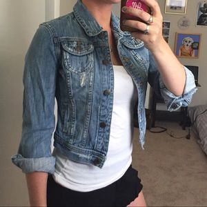 Forever 21 Distressed Jean Jacket