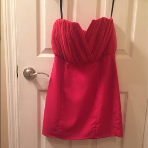 Naven Hot Pink Strapless Dress