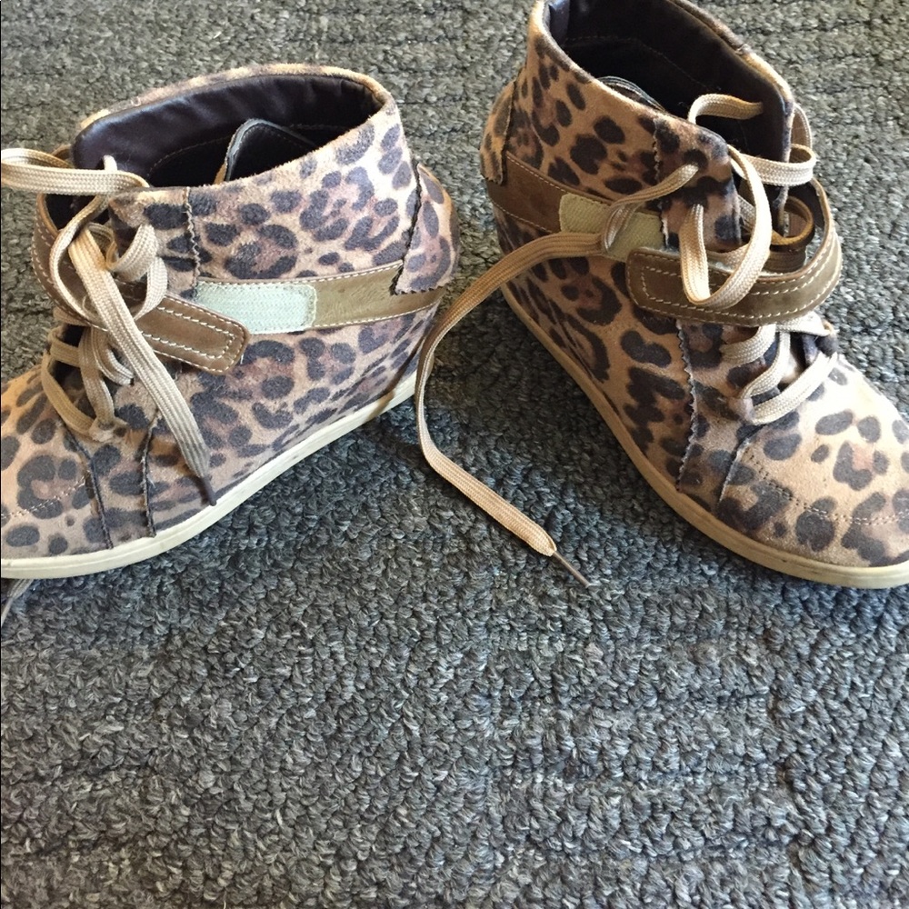 PacSun cheetah sneaker wedges