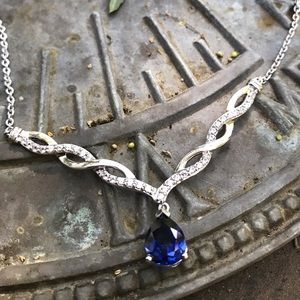 Sapphire/Diamond Necklace and Earrings set