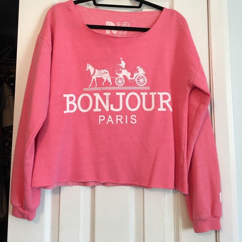 Rebel Yell Bonjour Crop Sweatshirt