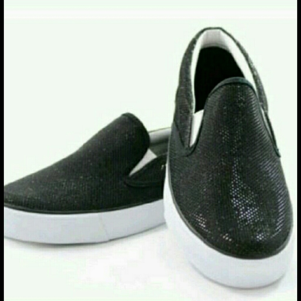 Black sparkle sneakers