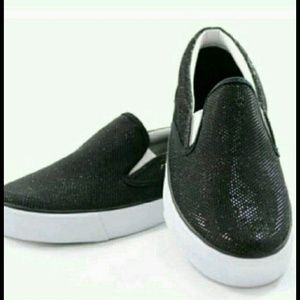 Black sparkle sneakers