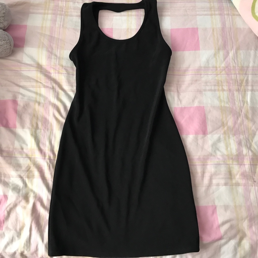 Open back black dress by sparkle and fade