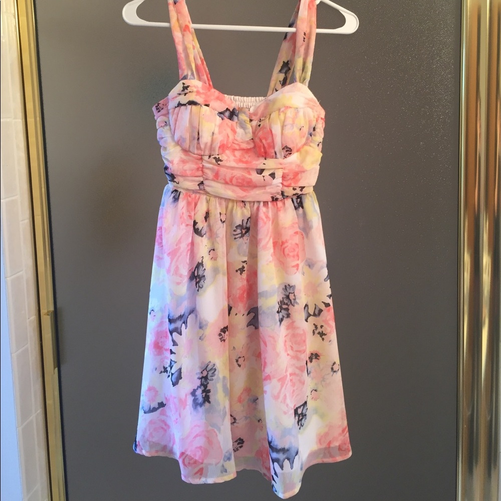 Floral Bustier Mini Dress
