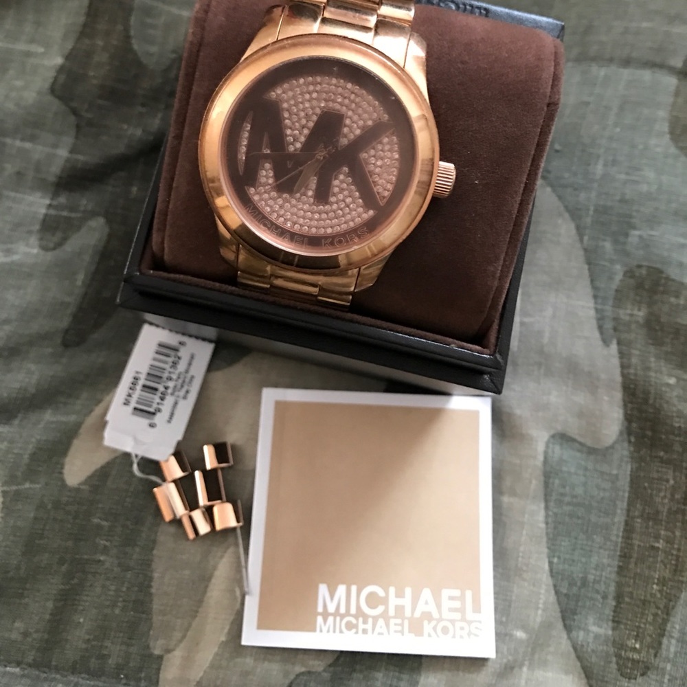 Mk watch rose gold