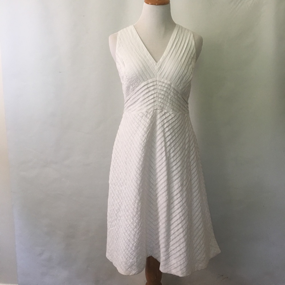BNWT J.Crew Chevron Pleated dress 8