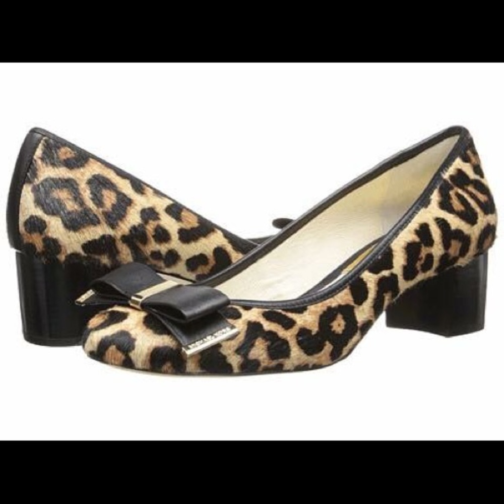 Michael Kors pumps, calf hair, cheetah print. New